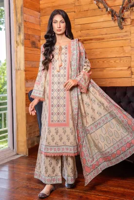 3PC Printed Unstitched Lawn Suit KLA-2757