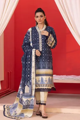 3PC Unstitched Khaddar Suit KKH-2332