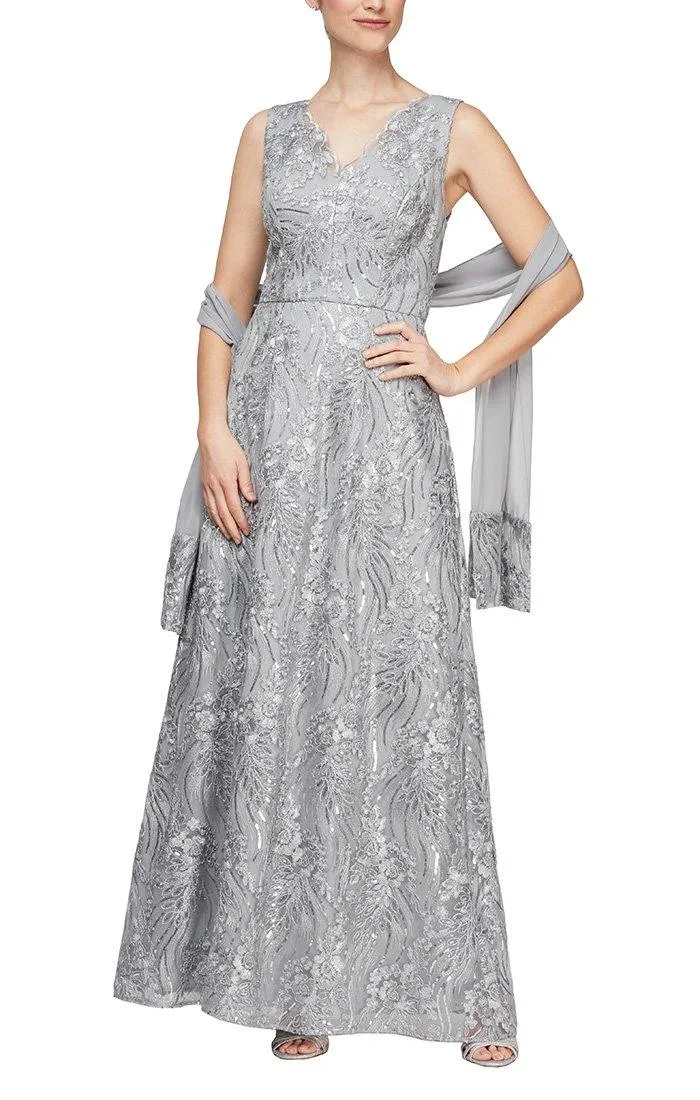 Alex Evenings 81171077 Mother of the Bride Long Dress