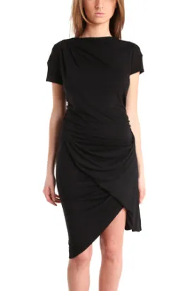 Aminaka Wilmont Short Sleeve Drape Dress