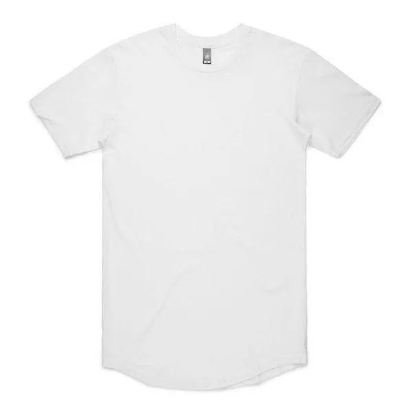 ASC Curved Hem Long T Shirt White