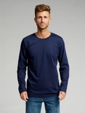 Basic Langærmet T-shirt - Navy