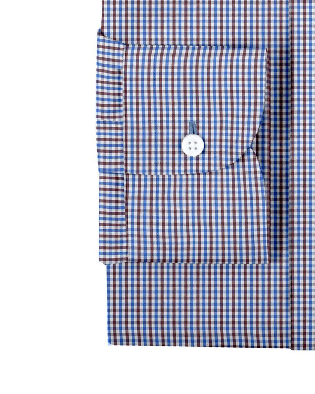 Blue Brown White Gingham Checks