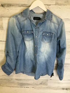 Blue Denim Top Long Sleeve Ci Sono, Size S