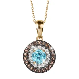 Blue Topaz Horizon Pendant