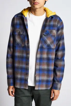 Bowery Hood L/S Flannel - Navy Gold