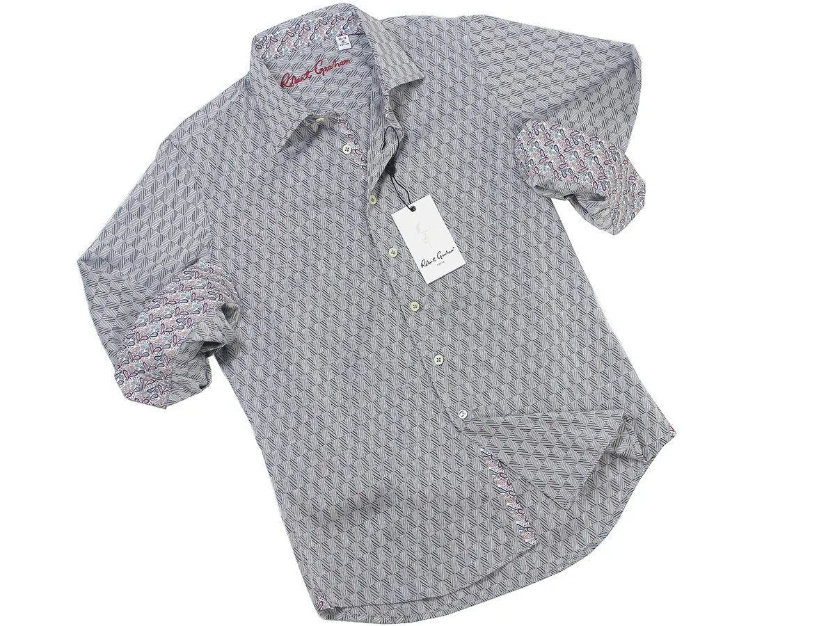 Boy's Sport Shirt 21292 Grey Jaquard Check