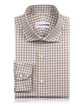 BROWN TWILL GINGHAM CHECKS