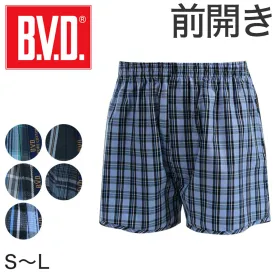 BVD トランクス メンズ 前開き 綿100% 柄おまかせ 先染めトランクス S～L bvd 下着 肌着 パンツ インナー S M L 男性 紳士 アンダーウェア 柄 シンプル