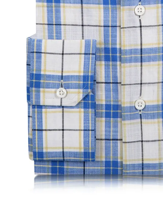 Checks: Blue White Plaid Chambray