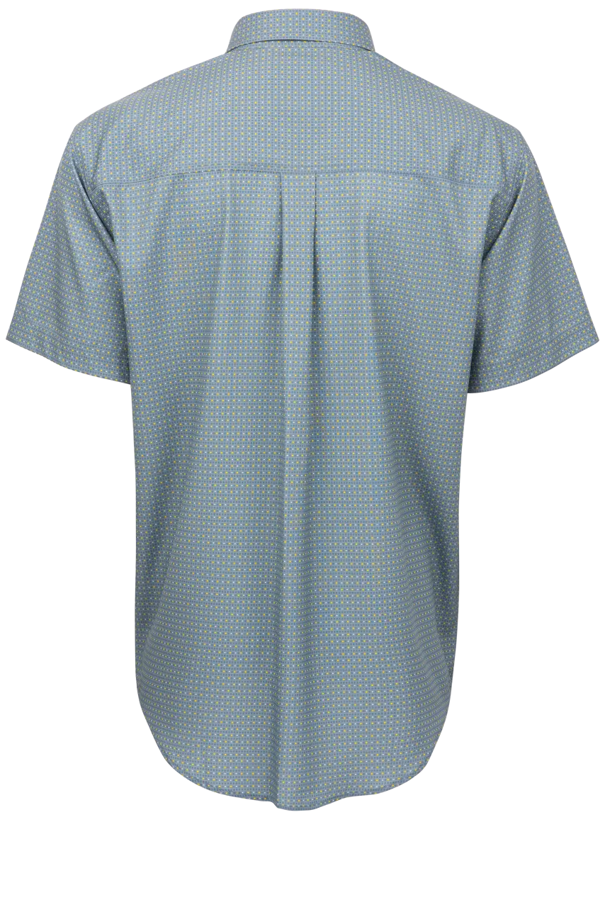 Cinch Arena Flex Button-Front Shirt - Dotted Blue