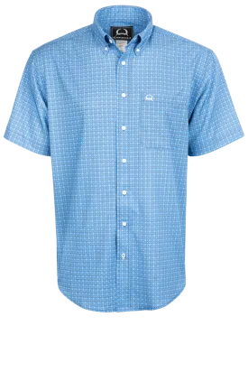 Cinch Arenaflex Button-Front Shirt - Blue Foulard