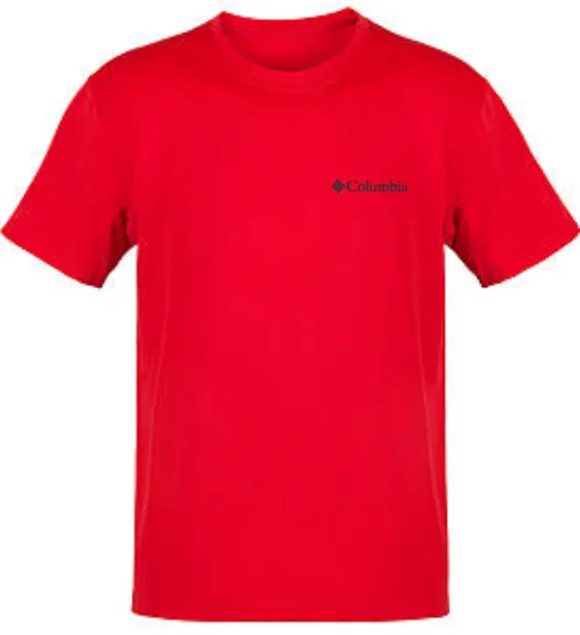 Columbia Hike Crew Neck Red T-Shirt Red