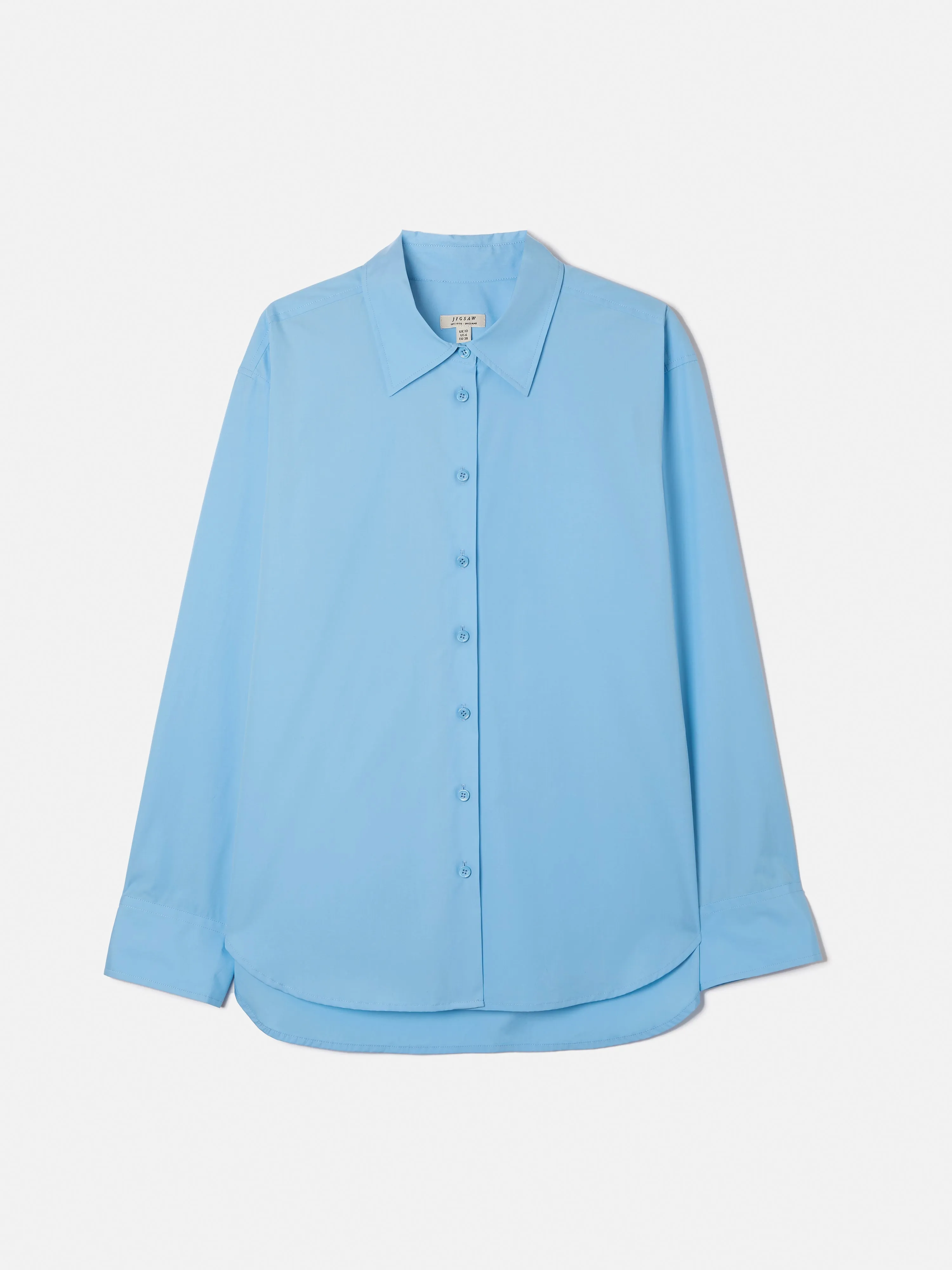 Cotton Poplin Shirt | Blue