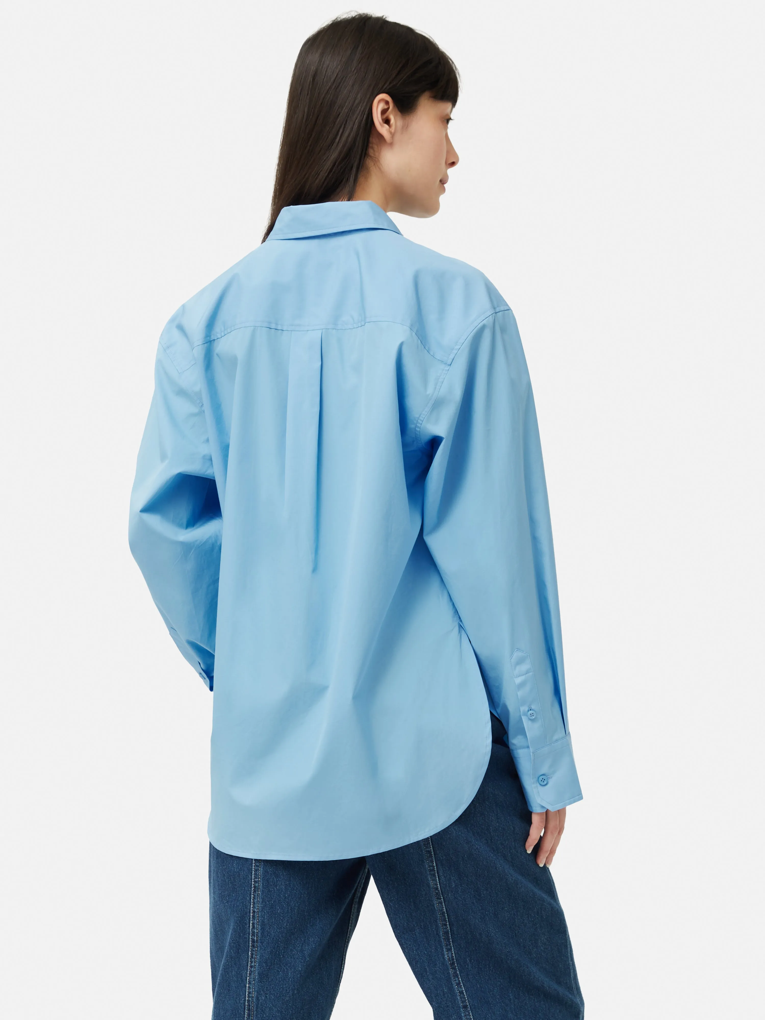 Cotton Poplin Shirt | Blue