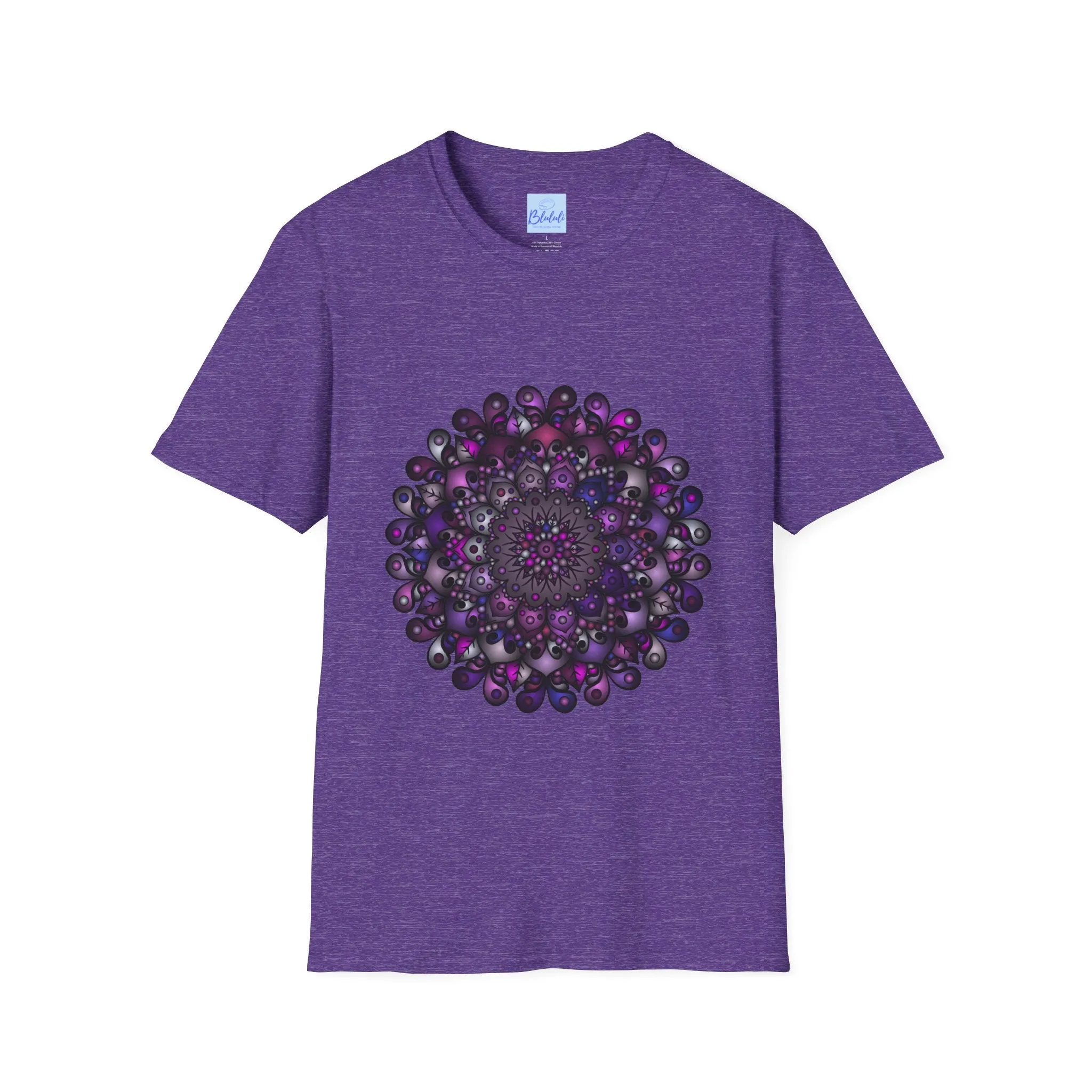 Handmade Mandala Art Softstyle T-Shirt