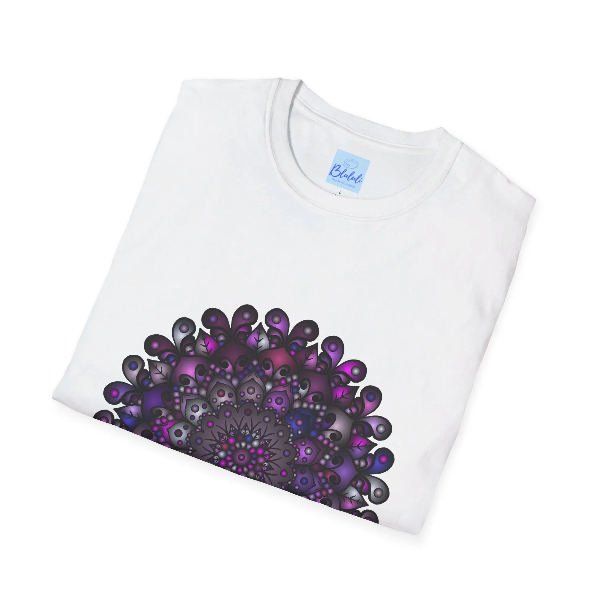 Handmade Mandala Art Softstyle T-Shirt