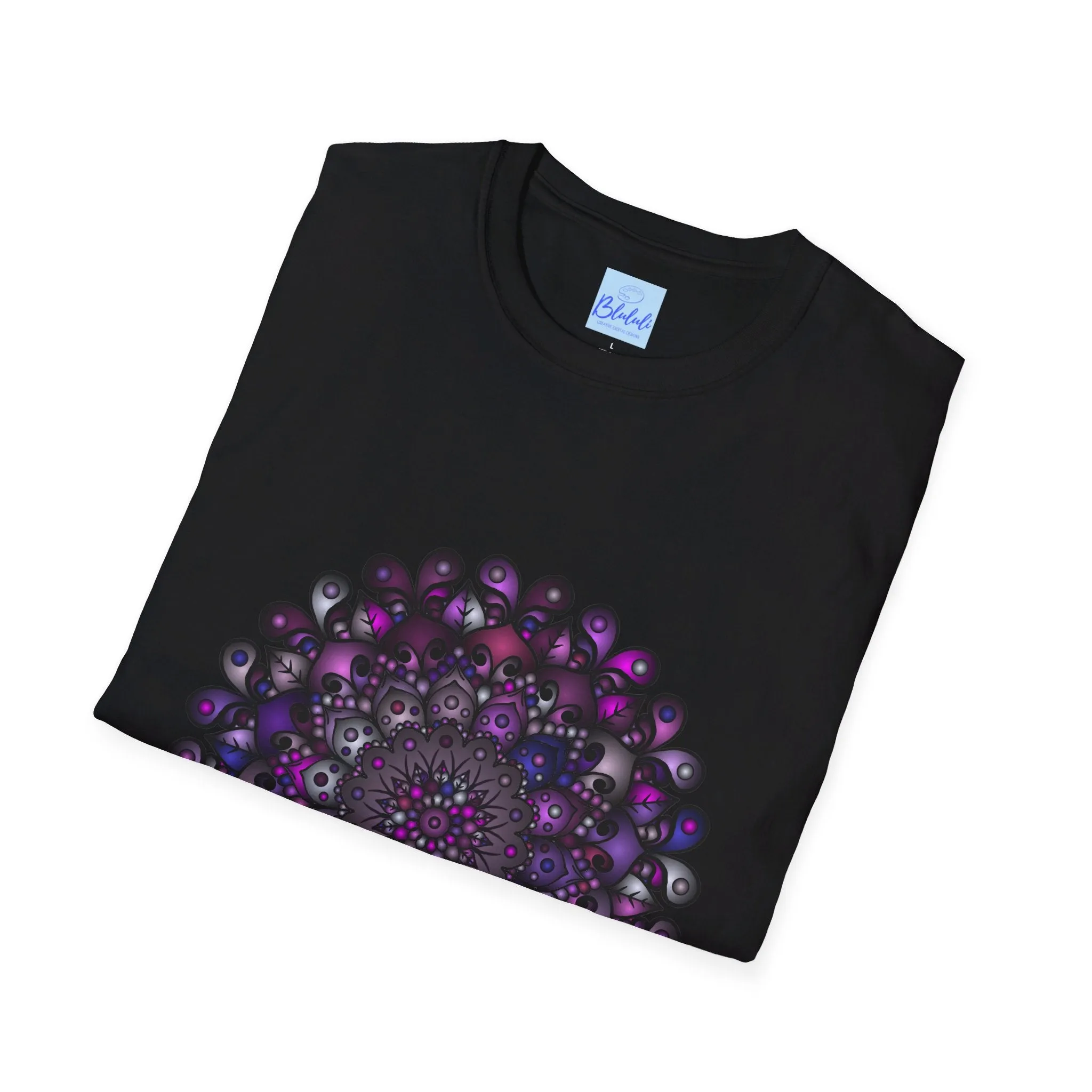 Handmade Mandala Art Softstyle T-Shirt