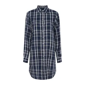 Linda Shirt Dress - SR Navy/Pearl