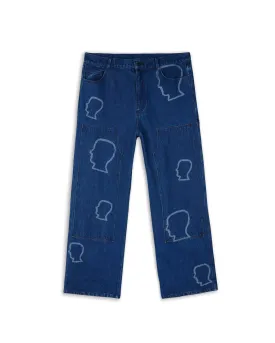 Logohead Denim Double Knee Utility Pant - Indigo