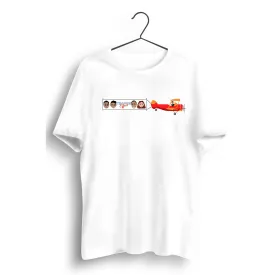 Plane Graphic Printed White Tee