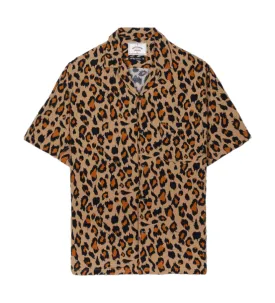 Portuguese Flannel Leopard Short Sleeve Shirt - Leopard