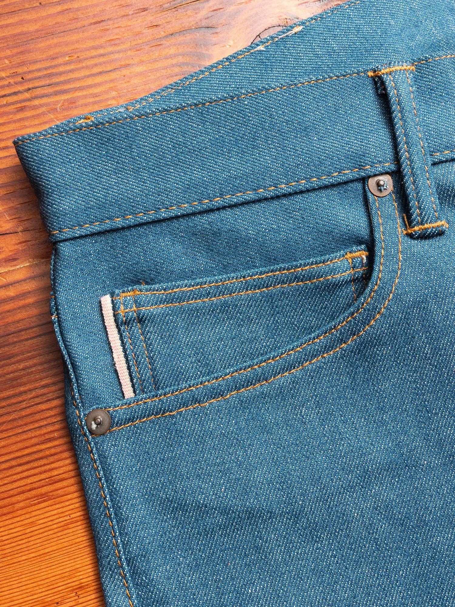 "Vintage Blue" 14oz Indigo Stretch Selvedge Denim - Pen Slim