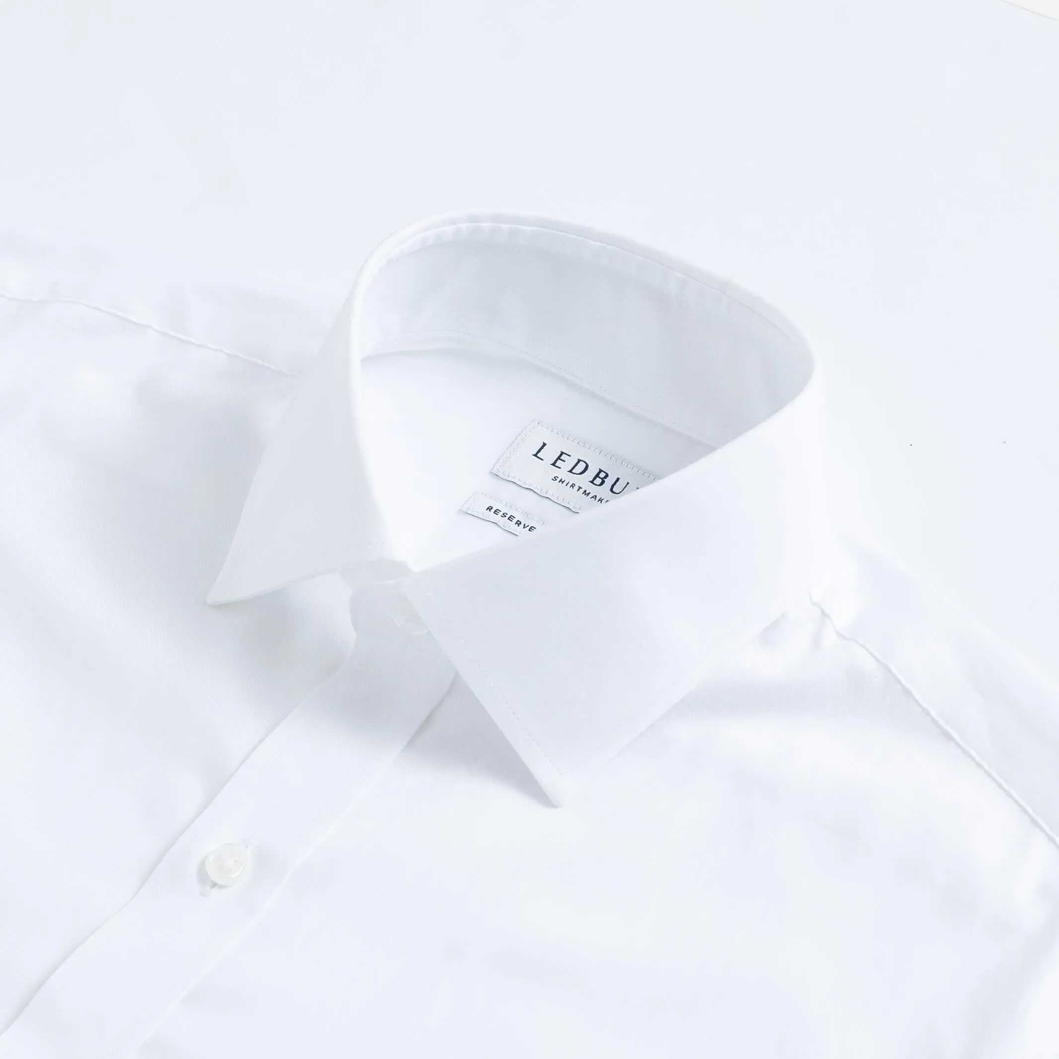 The White Albini Ellington Twill Custom Shirt